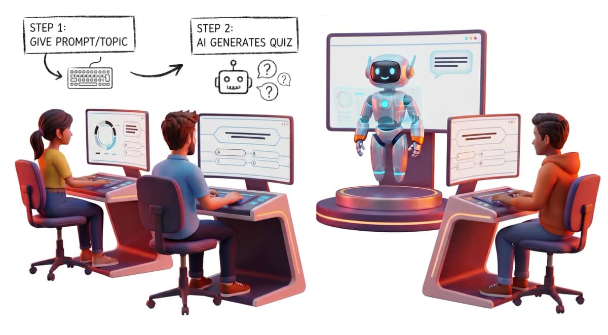 Friends battling in Abekus's AI-powered multiplayer quiz arena