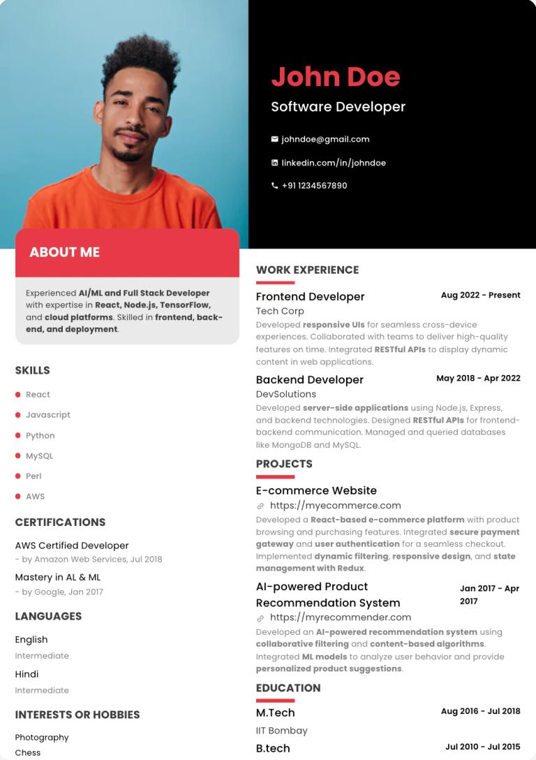 Abekus Resume Template 2
